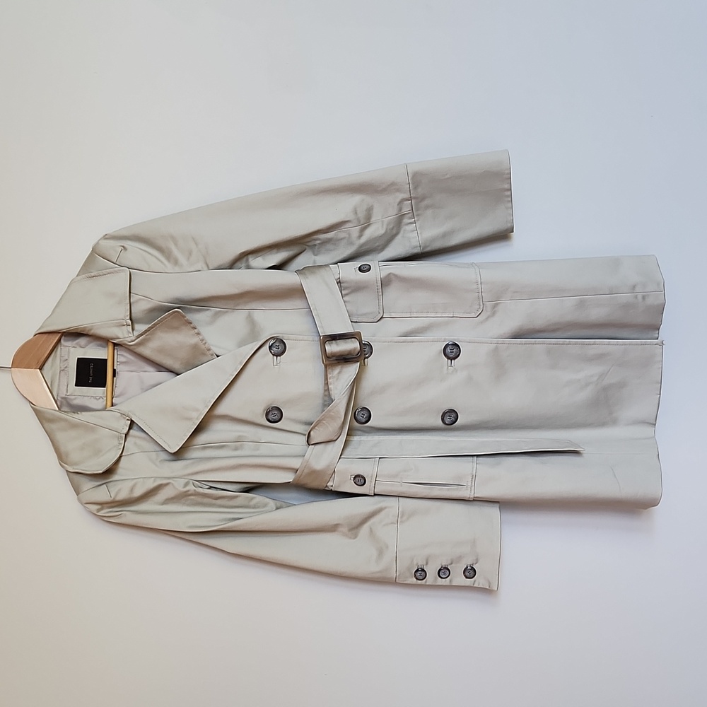 The Limited Pea Coat, Tan, Size M, Vintage, Belted